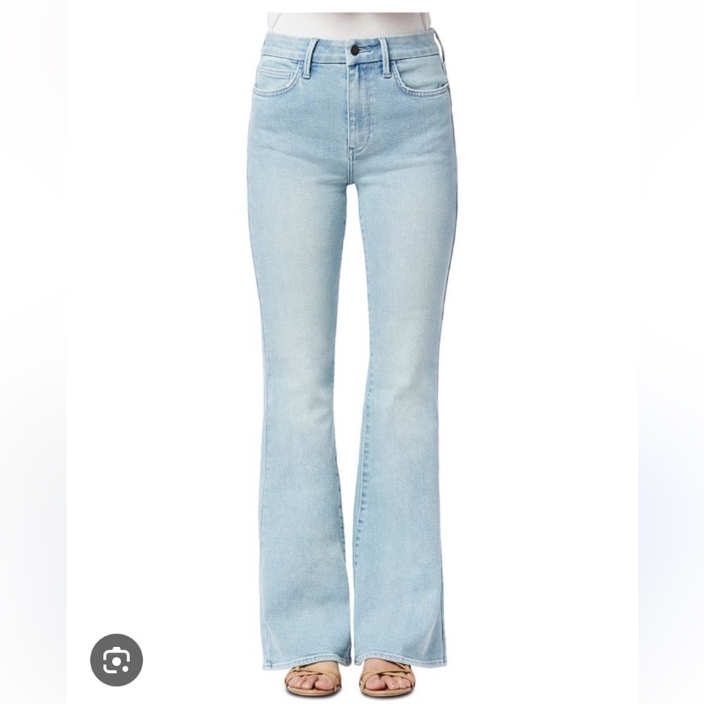 Sam Edelman Stiletto Flare high rise light wash denim blue jeans size 8/29 NWT